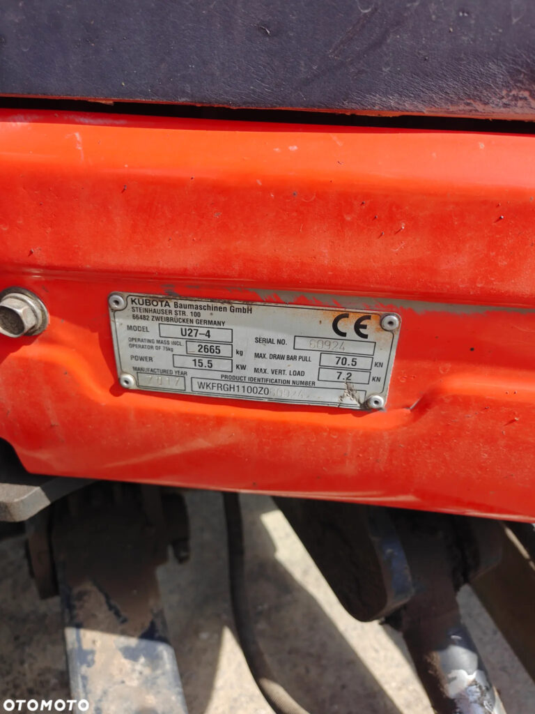 Kubota U27-4 2017r